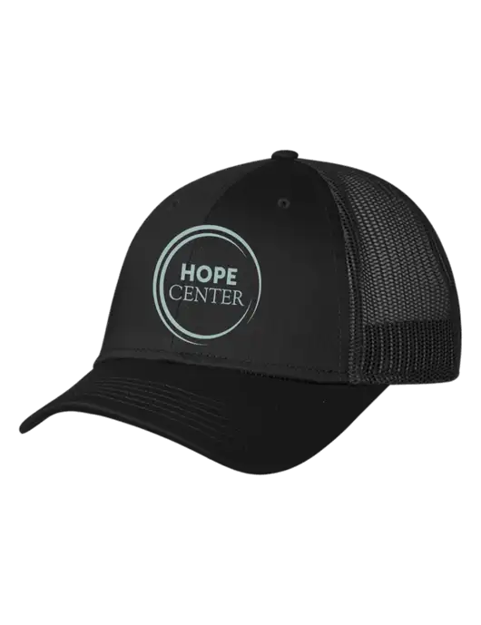 Black Mesh Trucker Cap Snap Back w/Hope Center Logo