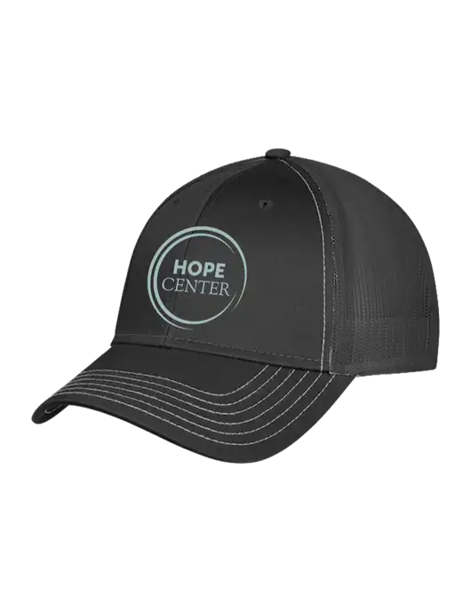 Charcoal Grey Mesh Trucker Cap Snap Back w/Hope Center Logo