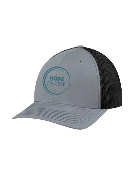 Richardson Adjustable Snapback Original 112 Trucker Cap Heather Grey w/Black Mesh w/Hope Center Logo