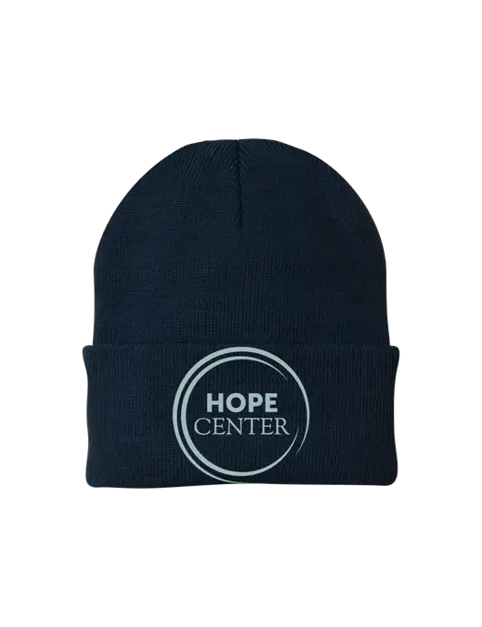 Navy Knit Cap w/Hope Center Logo