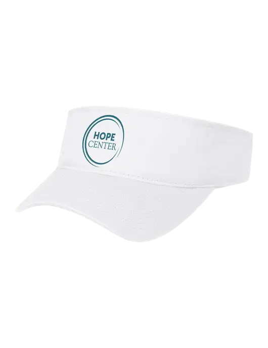 White Cap Visor w/Hope Center Logo