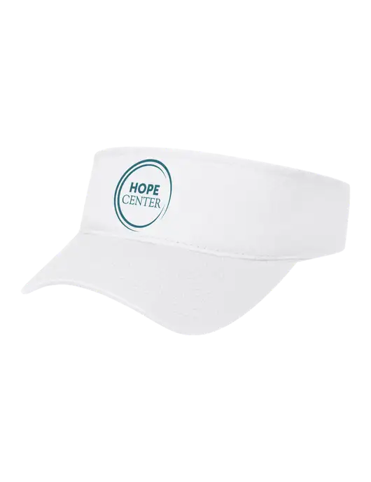 White Cap Visor w/Hope Center Logo
