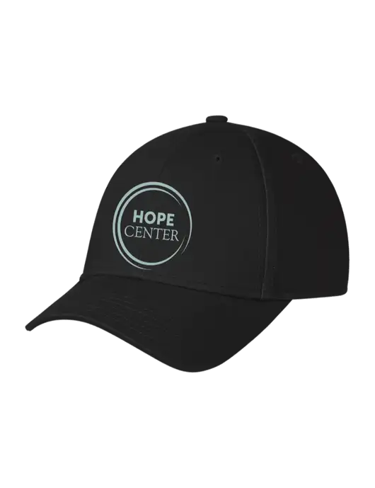 Black Structured Cap Hook & Loop w/Hope Center Logo