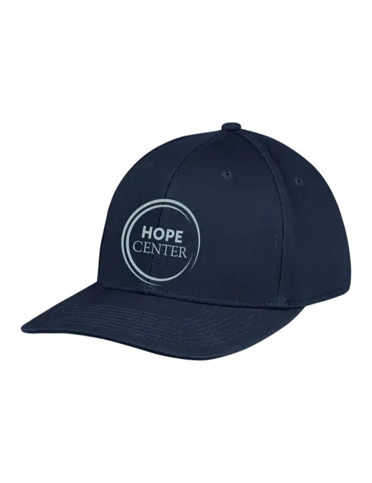 Premium Modern Structured Twill Navy Snapback Cap w/Hope Center Logo