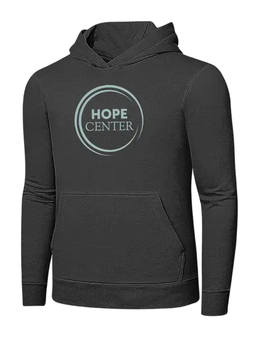 Charcoal 7.8 oz Ring Spun Hooded Sweatshirt w/Hope Center Logo