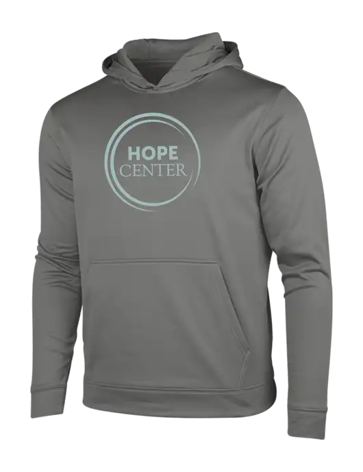 Dark Smoke Grey Sport-Wick Fleece Hooded Pullover w/Hope Center Logo