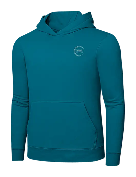 Dark Teal 7.8 oz Ring Spun Hooded Sweatshirt w/Hope Center Logo