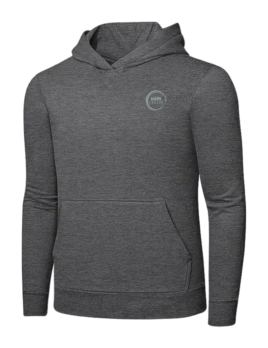Graphite Heather 7.8. oz Ring Spun Hooded Sweatshirt w/Hope Center Logo