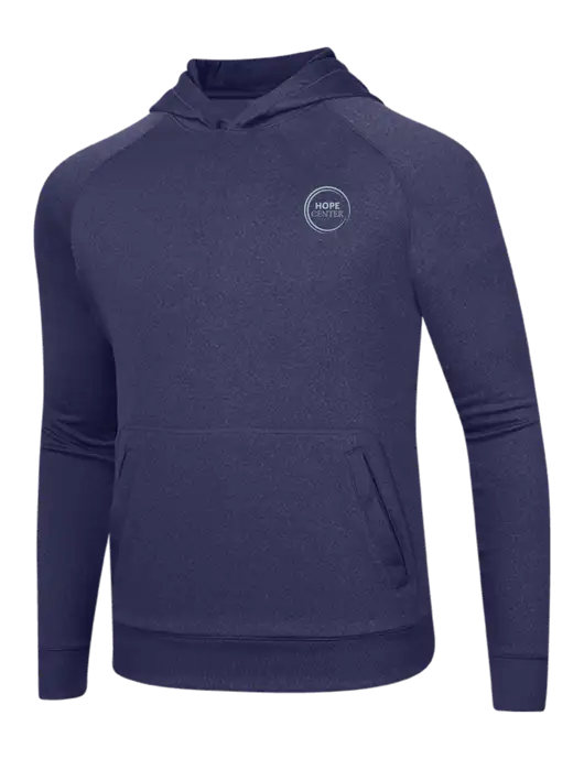Tech True Navy Fleece Hooded Sweatshirt w/Hope Center Logo