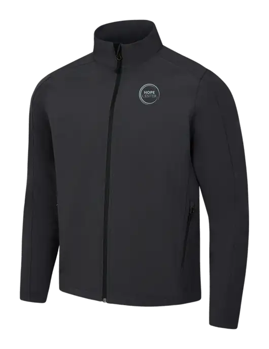 Black Charcoal Heather Core Soft Shell Jacket w/Hope Center Logo