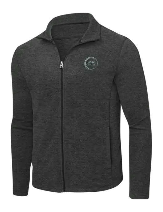 Charcoal Heather Microfleece Full-Zip Jacket w/Hope Center Logo