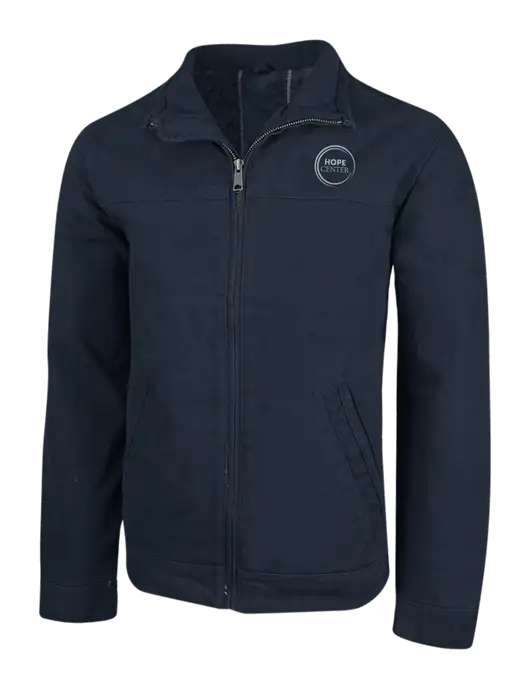 Cornerstone Navy Washed Duck Cloth Flannel Lined Work Jacket w/Hope Center Logo