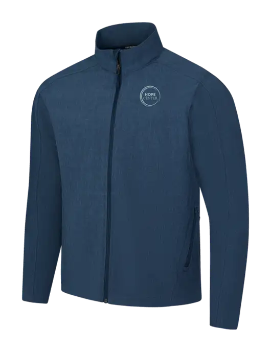 Navy Heather Core Soft Shell Jacket w/Hope Center Logo