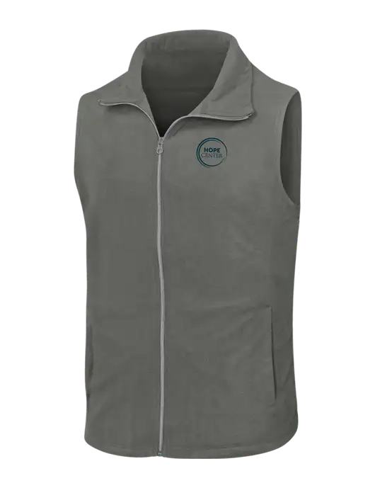 Medium Grey Microfleece Vest w/Hope Center Logo