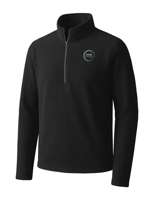Black Microfleece 1/2 Zip Pullover w/Hope Center Logo