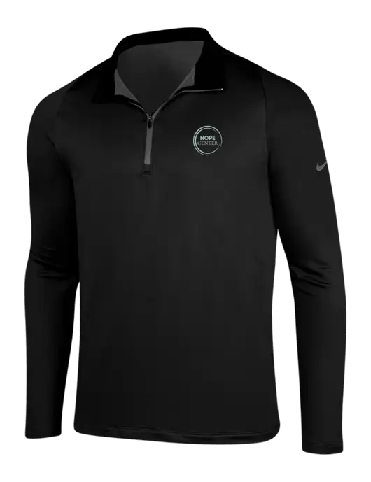 NIKE Black/Dark Grey Dry-Fit Stretch 1/2 Zip Cover-Up w/Hope Center Logo