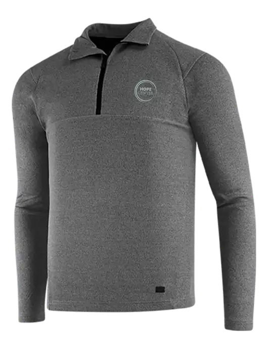OGIO Dark Grey Heather Transition 1/4 Zip Pullover w/Hope Center Logo