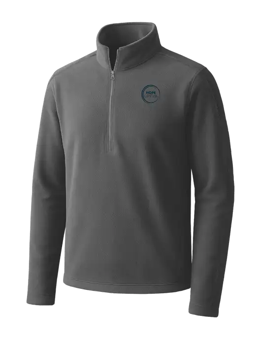 Medium Grey Microfleece 1/2 Zip Pullover w/Hope Center Logo