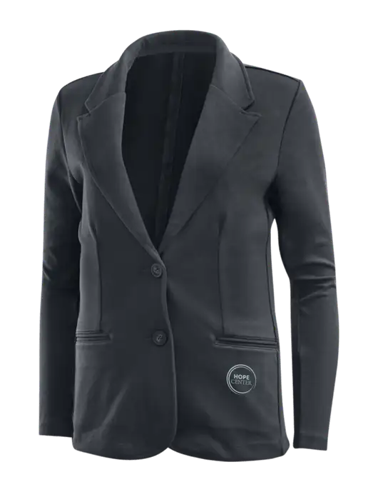 Charcoal Grey Womens Knit Blazer w/Hope Center Logo