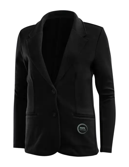 Black Womens Knit Blazer w/Hope Center Logo