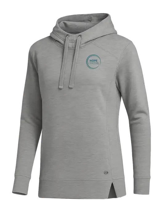 OGIO Heather Grey Womens Luuma Pullover Fleece Hoodie w/Hope Center Logo