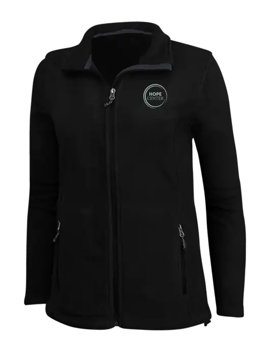 Womens Black Fleece Jacket w/Hope Center Logo