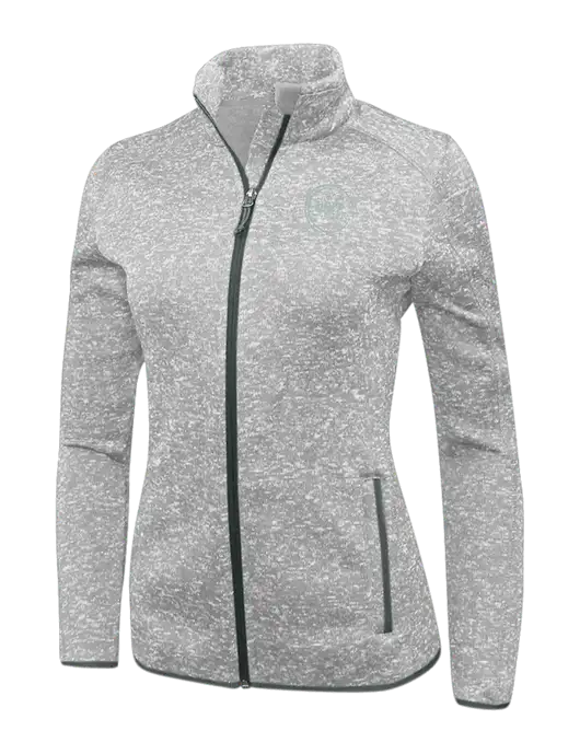 Grey Heather Womens Sweater Fleece Jacket w/Hope Center Logo