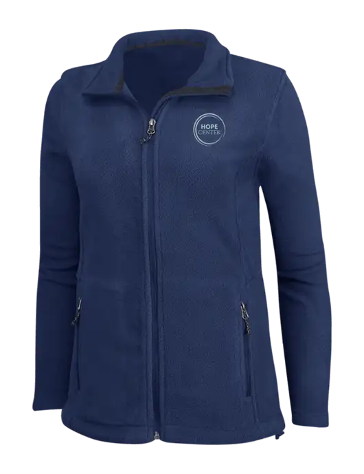 Womens Navy Fleece Jacket w/Hope Center Logo