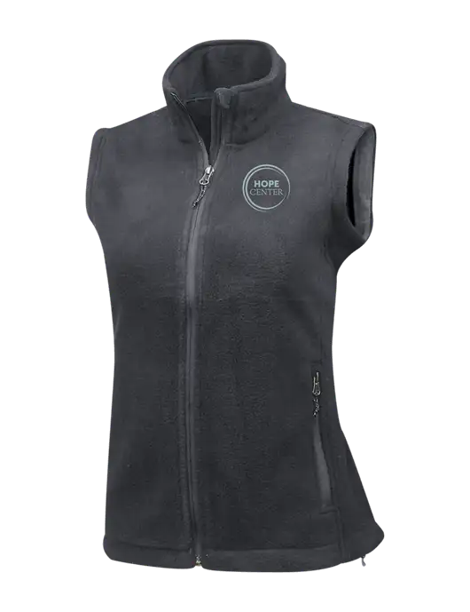 Medium Grey Womens Fleece Vest w/Hope Center Logo