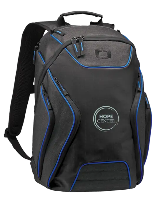 OGIO Royal Blue/Heather Grey Hatch Laptop Backpack
 w/Hope Center Logo